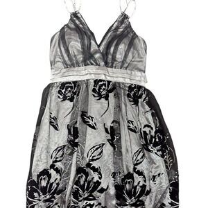 Sequin Hearts Floral Print Balloon Mini Dress (7)